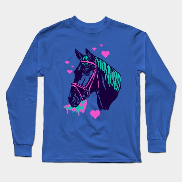 Pizza Pony Long Sleeve T-Shirt by Hillary White Rabbit